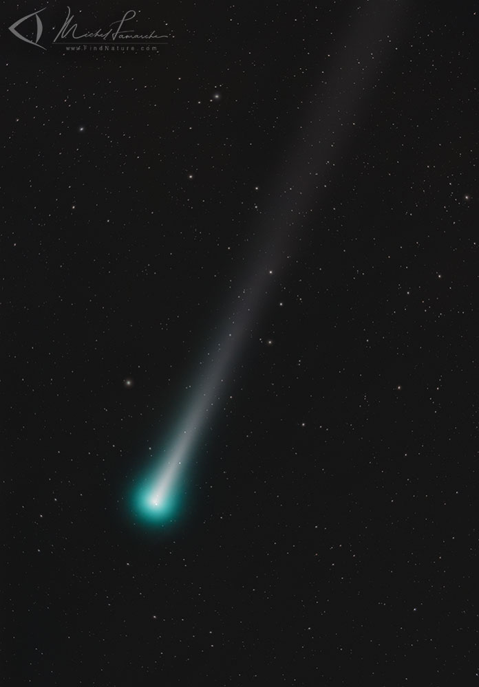 Leonard comet - Wide view, 112 x 60s = 1h52 integr. time, Ulverton (Québec), 2021-12-04