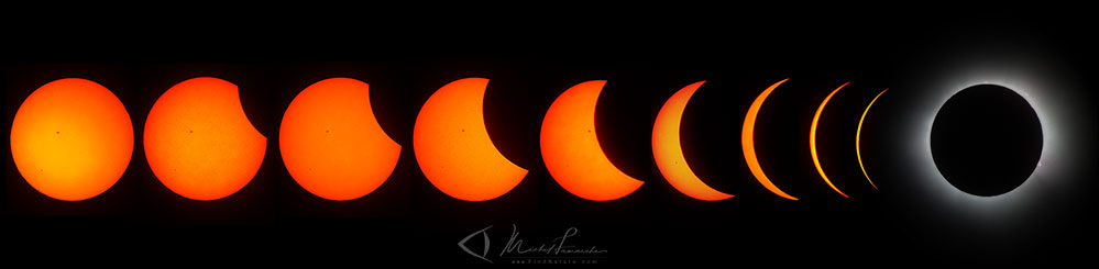 Éclipse solaire totale, Lunette Kowa TSN-824 + filtre solaire + Samsung S22 Ultra, Saint-Édouard (Québec), 2024-04-08