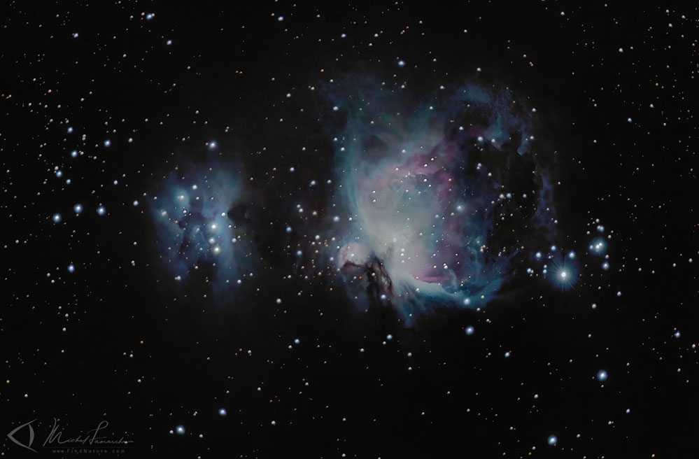 V4.0: Bortle: 8, Moon: 13%, no filter, guiding RA only, Canon R5 + Canon RF 100-500mm @451mm, 27 x 60s Lights, 19 Darks, 22 Flats, 50 Bias, , F6.3, ISO 640, St-Bruno (Québec), 2021-03-16