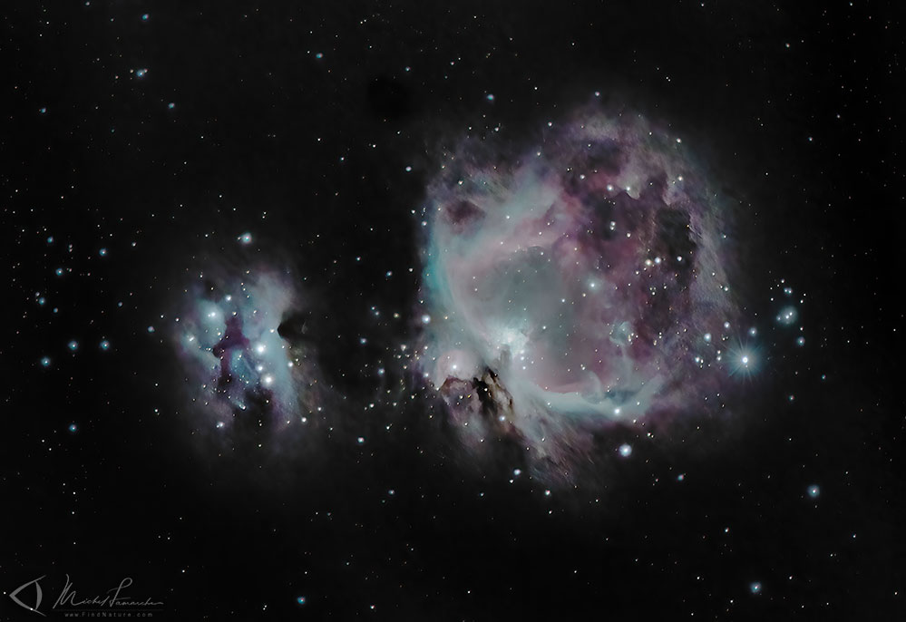 V5.0: Bortle: 8, Moon: 13 & 50%, no filter, guiding RA only, Canon R5 + Canon RF 100-500mm @451mm, (27+22=49) x 60s Lights, 19 Darks, 22 Flats, 50 Bias, F6.3, ISO 640, St-Bruno (Québec), 2021-03-16 & 03-21